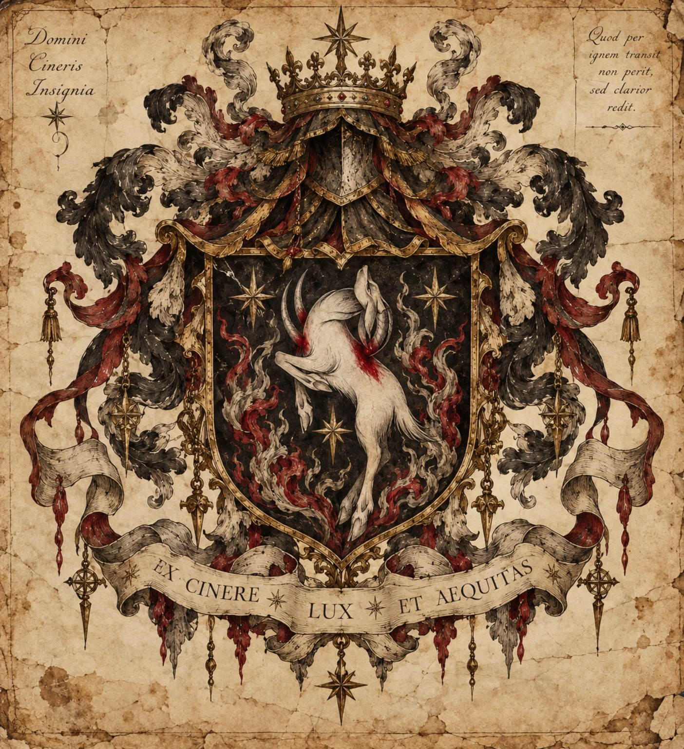 Heraldic illustration for the House of Asche, the Lord of Ash project